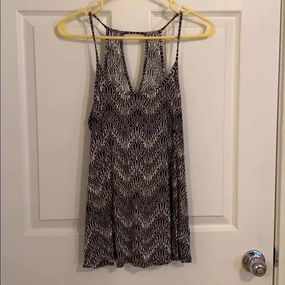 Black, White and Tan Tank